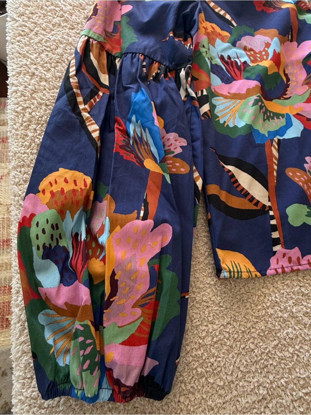 🌸 NWT Farm Rio x Anthropologie Vibrant Floral Blouse 🌸 - Picture 7 of 11